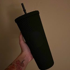 Starbucks Plastic Venti Tumbler Cup Studded Matte Black